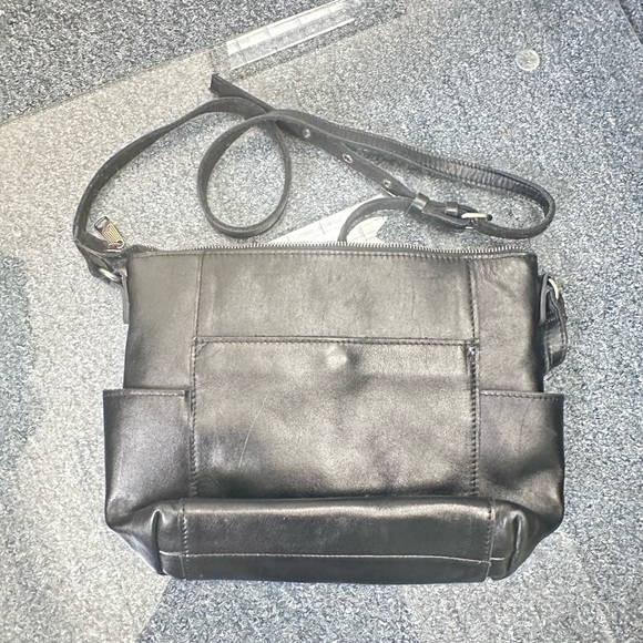 Patricia Nash Black 100% Leather Satchel Crossbody Bag. - Picture 9 of 12